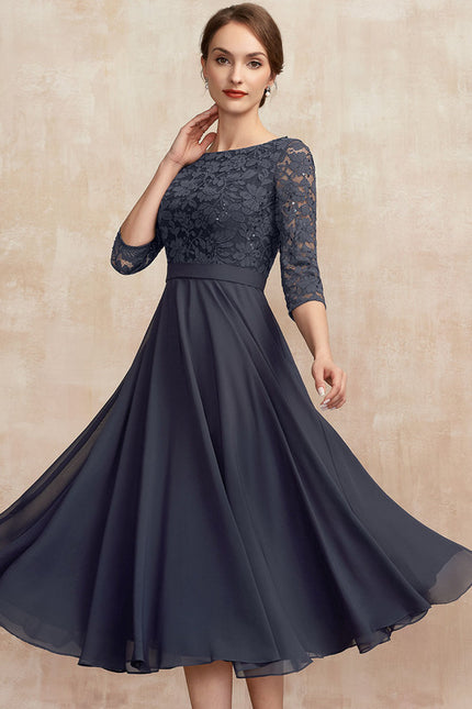 Robe Midi Manche 3 4 - gallery 4