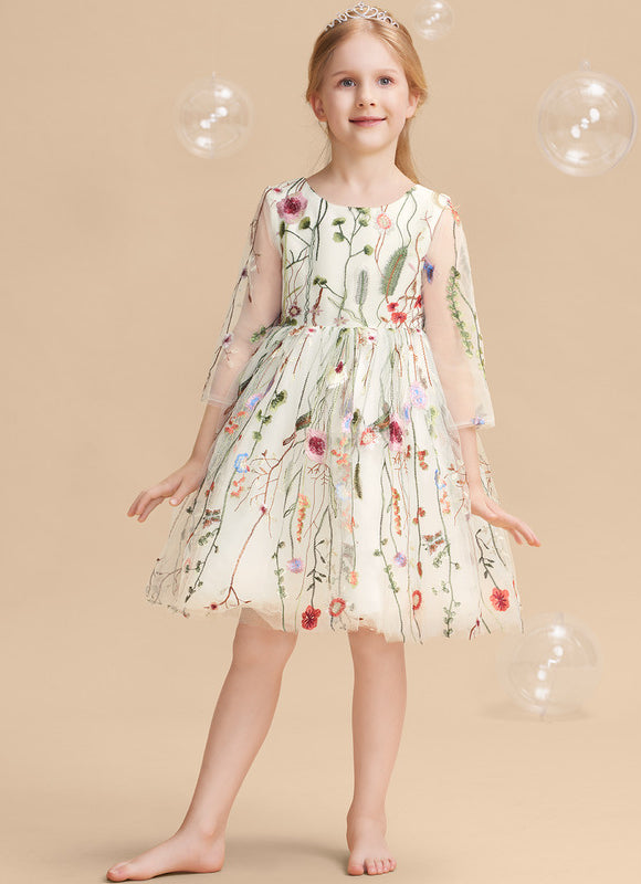 Robe Midi Fleurs Éclairées - gallery 1
