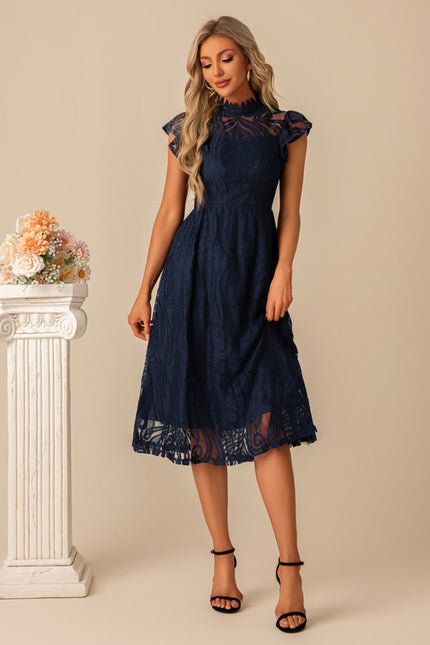 Robe Midi Dentelle Trapèze - gallery 3