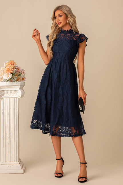Robe Midi Dentelle Trapèze - gallery 5