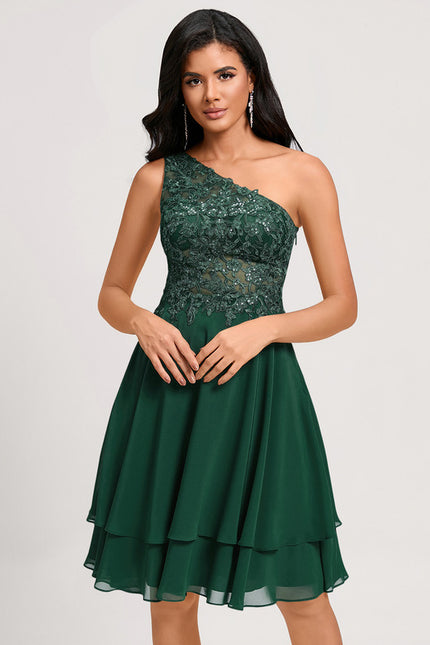 Robe Midi Asymétrique Émeraude - gallery 2