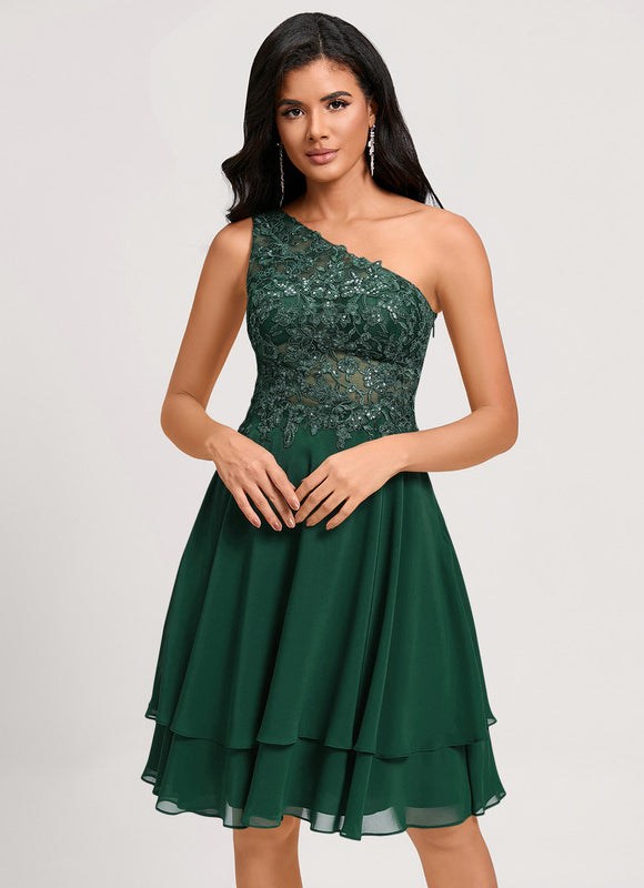 Robe Midi Asymétrique Émeraude - gallery 2
