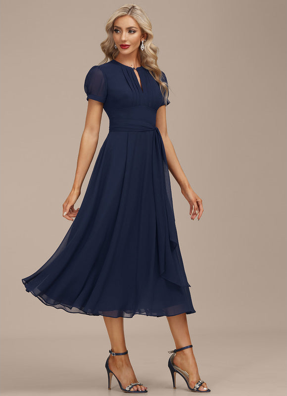 Robe Midi Chiffon Nuit - gallery 4