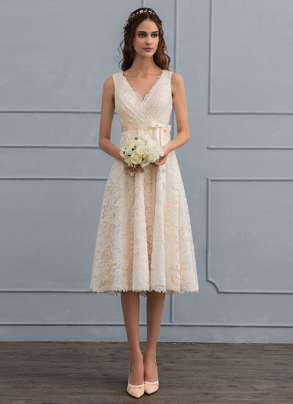 Robe Midi Dentelle Ivoire - gallery 2