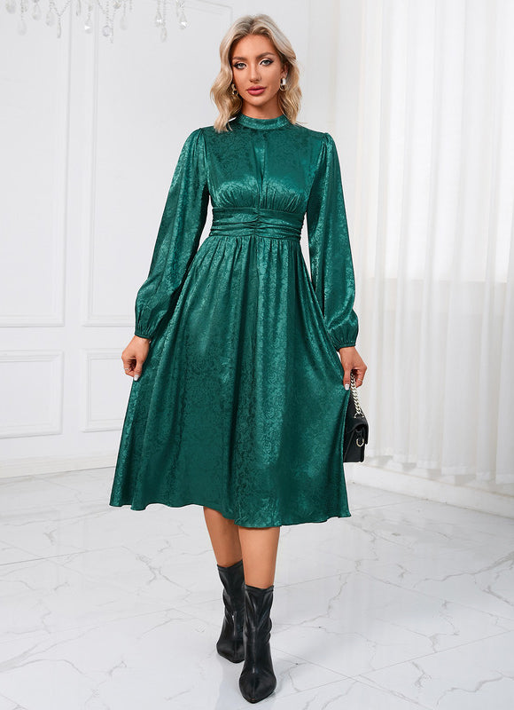 Robe Midi Éclat Émeraude - gallery 1