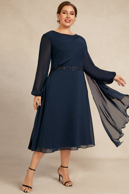 Robe Midi Mousseline Sophistiquée - gallery 9