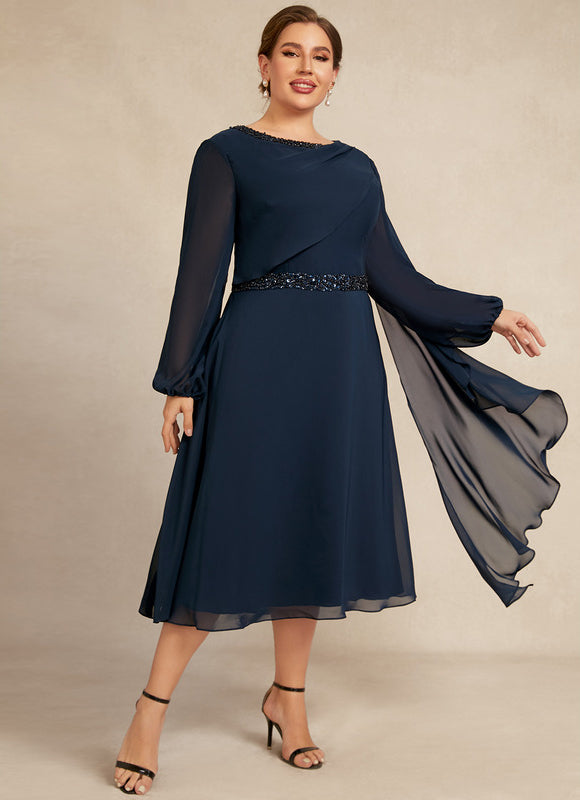 Robe Midi Mousseline Sophistiquée - gallery 9