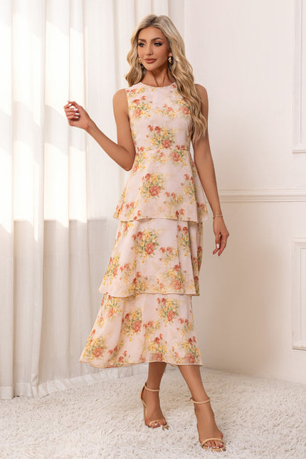 Robe Midi À Volants Florale - gallery 5
