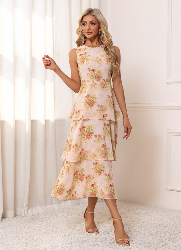 Robe Midi À Volants Florale - gallery 5