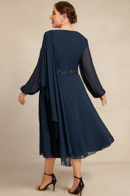 Robe Midi Mousseline Sophistiquée - gallery 8