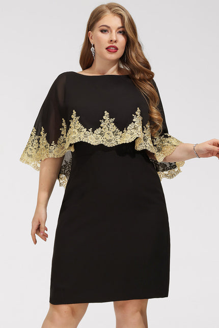 Robe Midi Ajustée Noire - gallery 4