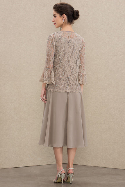 Robe Midi Manche 3 4 - gallery 4