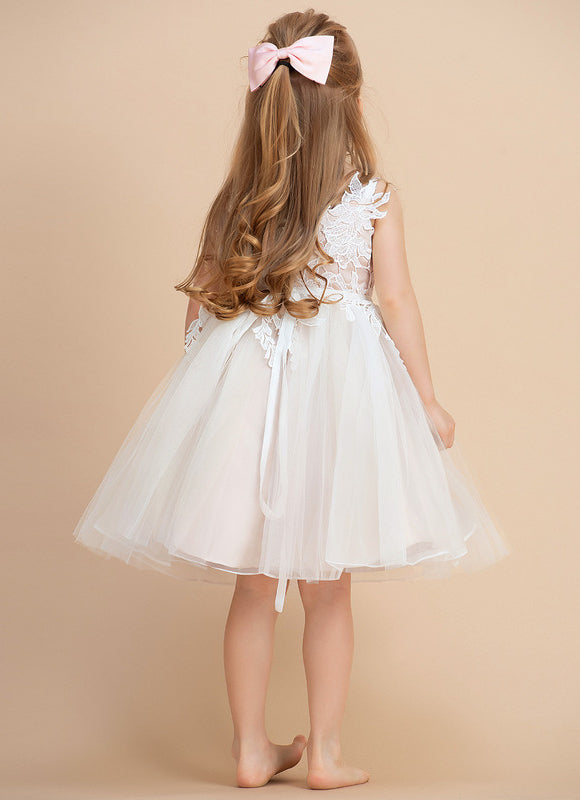 Robe Midi Enfant Dentelle Blanche - gallery 8