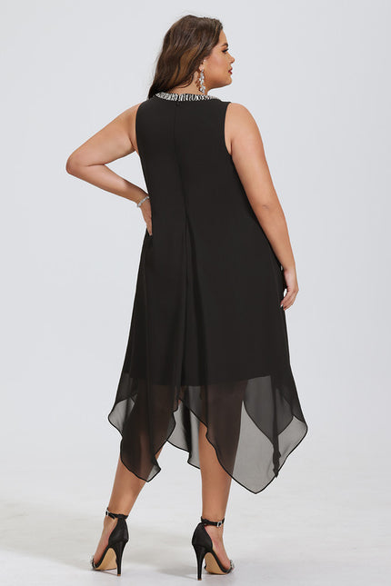 Robe Midi Noir Aérien - gallery 6