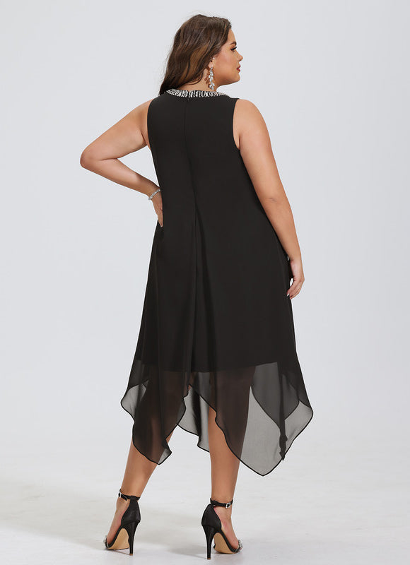 Robe Midi Noir Aérien - gallery 6