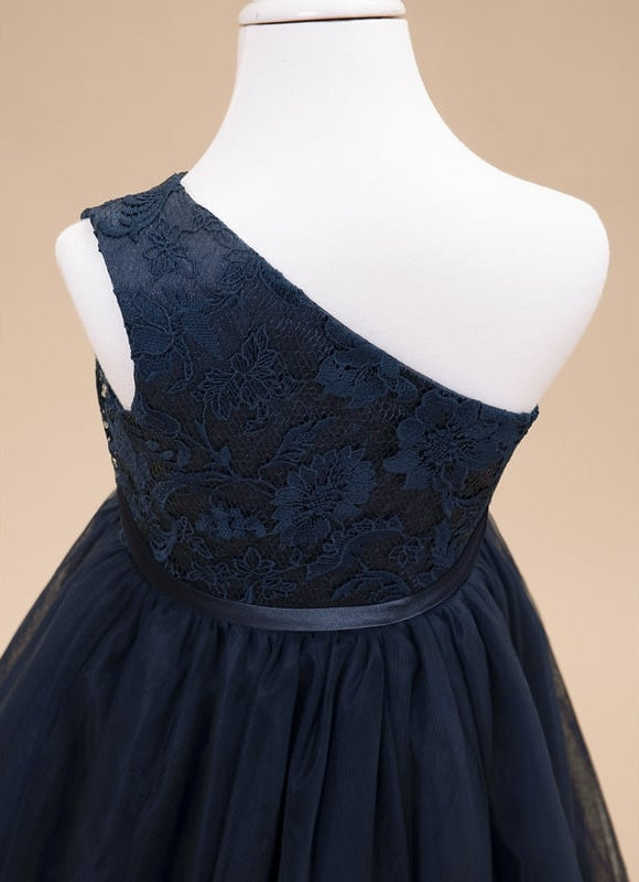 Robe Midi Tulle Une-Épaule - gallery 7