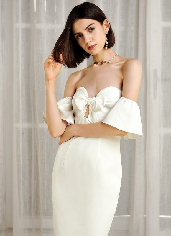 Robe Midi Écrue Chic - gallery 1