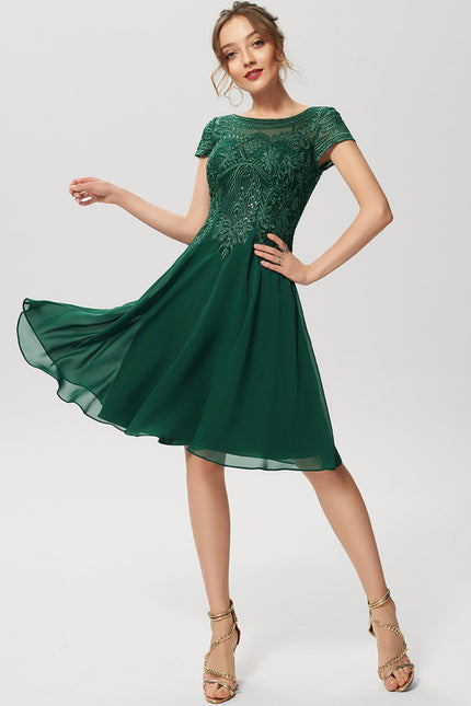 Robe Midi Grise Éclatante - gallery 2