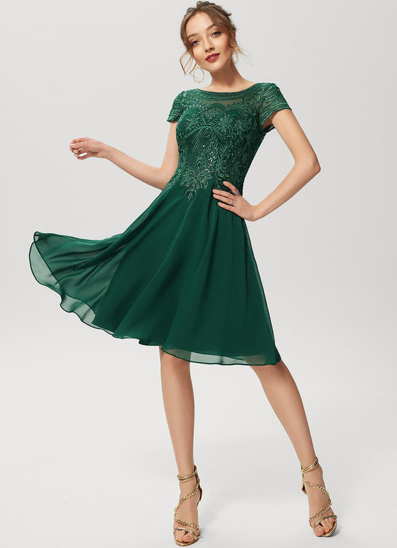 Robe Midi Grise Éclatante - gallery 2