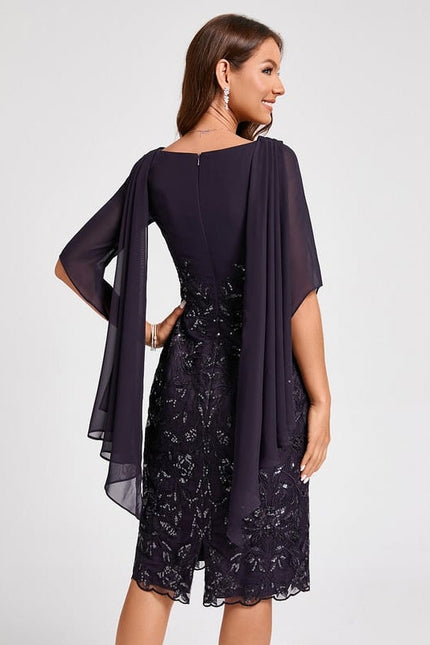 Robe Midi Étoilée Sombre - gallery 2