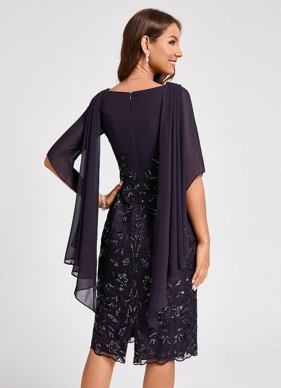 Robe Midi Étoilée Sombre - gallery 2