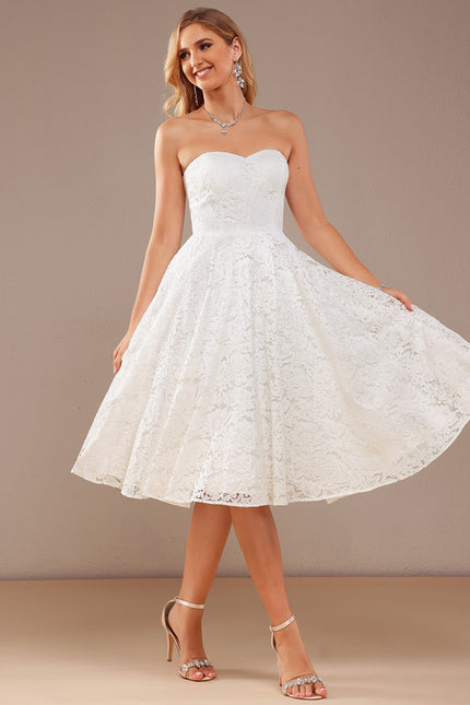 Robe Midi Dentelle Aérée - gallery 3