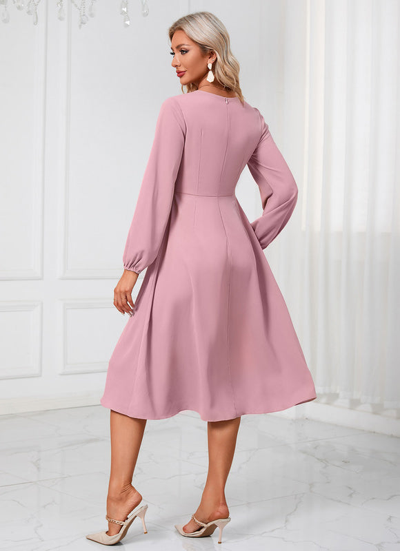 Robe Midi Élégance Rubis Éthérée - gallery 2