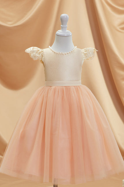 Robe Midi Pêche Élégante - gallery 2