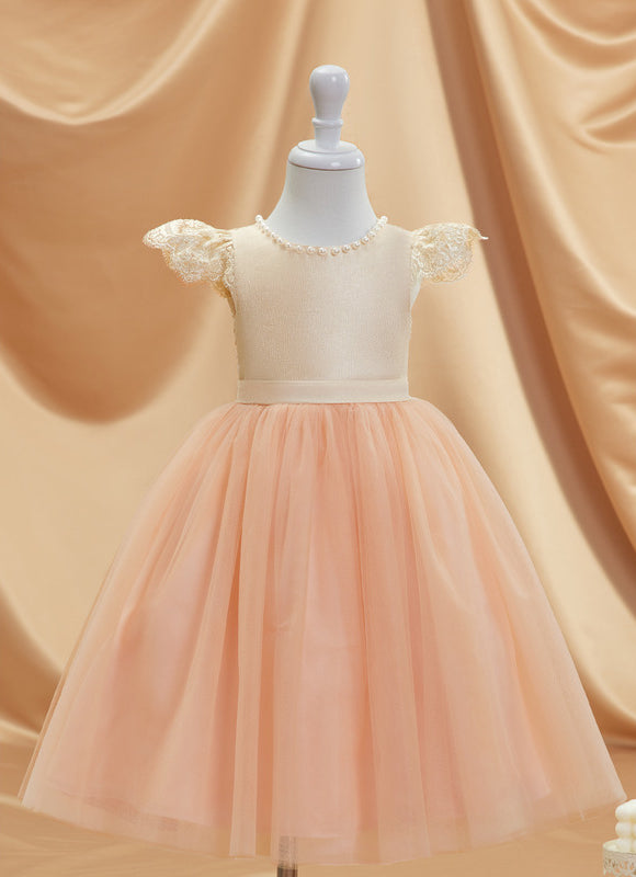 Robe Midi Pêche Élégante - gallery 2