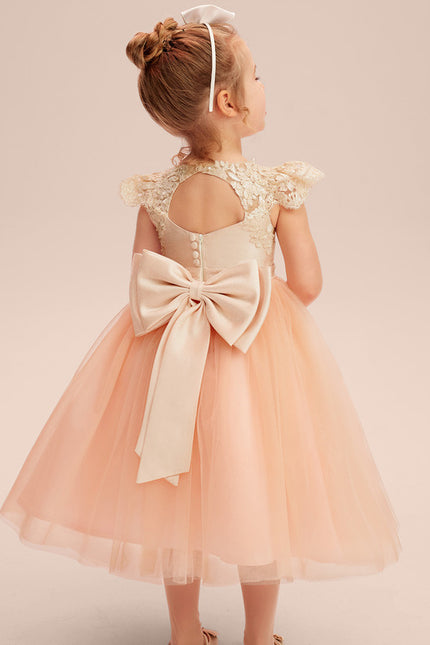 Robe Midi Pêche Élégante