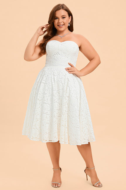 Robe Midi Dentelle Aérée - gallery 7