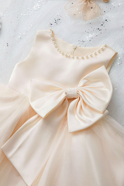 Robe Midi Satinée Écrue - gallery 3