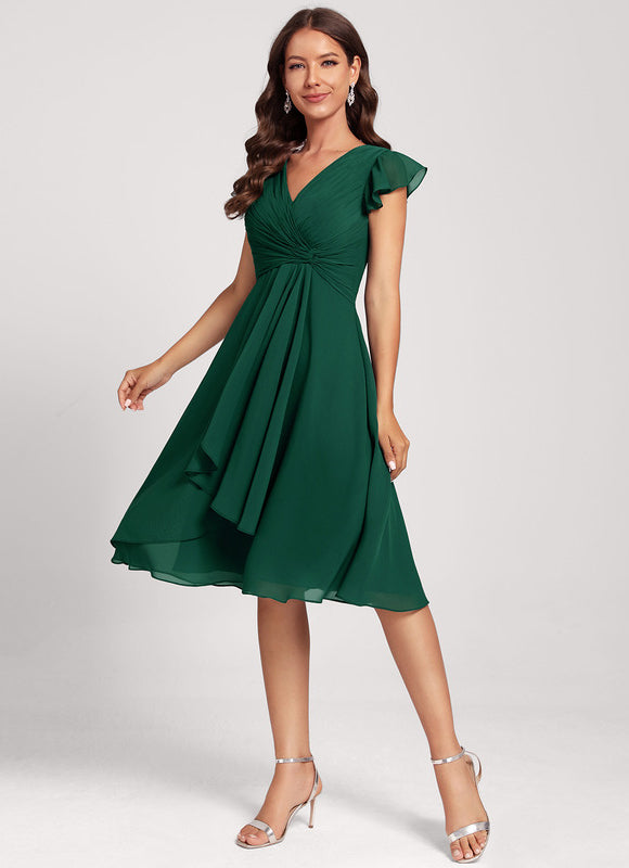 Robe Midi Aérienne Marine - gallery 1