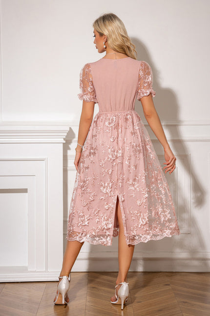Robe Midi En Tulle Brodé - gallery 2