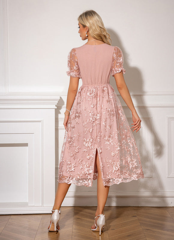 Robe Midi En Tulle Brodé - gallery 2