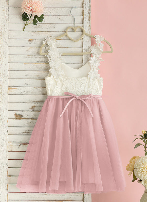 Robe Midi Enfant Dentelle Blanche - gallery 3
