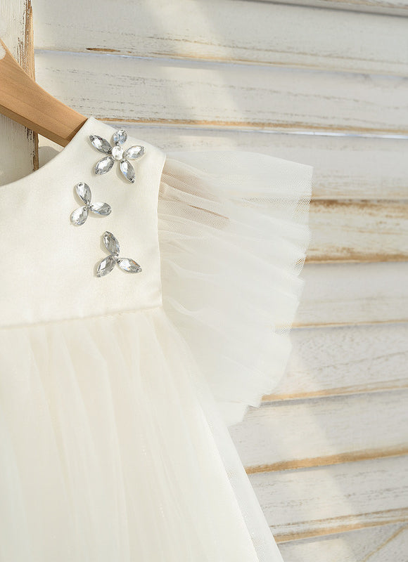 Robe Midi Enfant Tulle Satiné - gallery 3