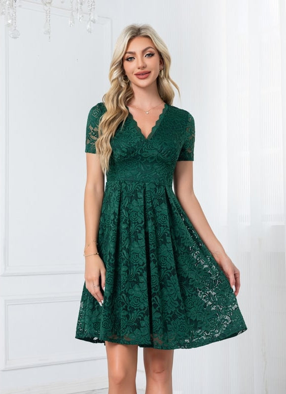 Robe Midi Dentelle Vaporeuse - gallery 1