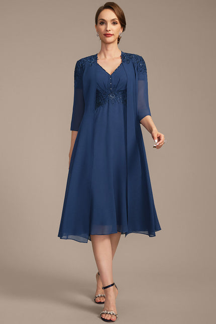 Robe Midi Charme Élégant - gallery 1