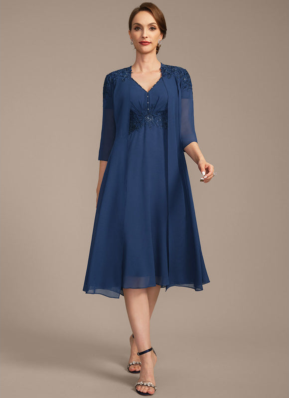 Robe Midi Charme Élégant - gallery 1