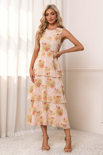 Robe Midi À Volants Florale - gallery 4