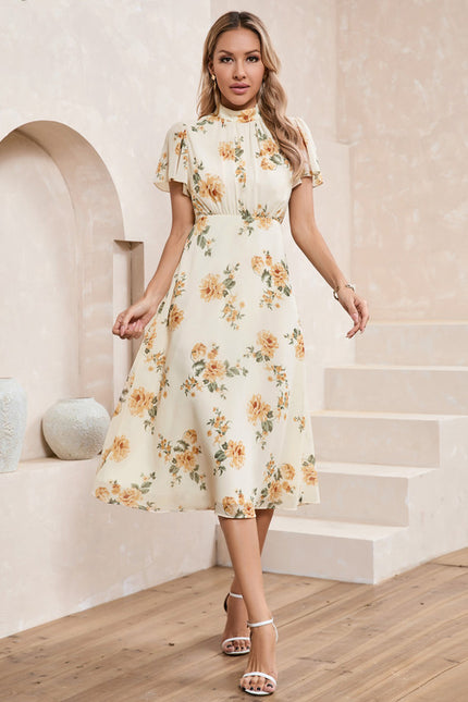 Robe Midi Florale Crème - gallery 6