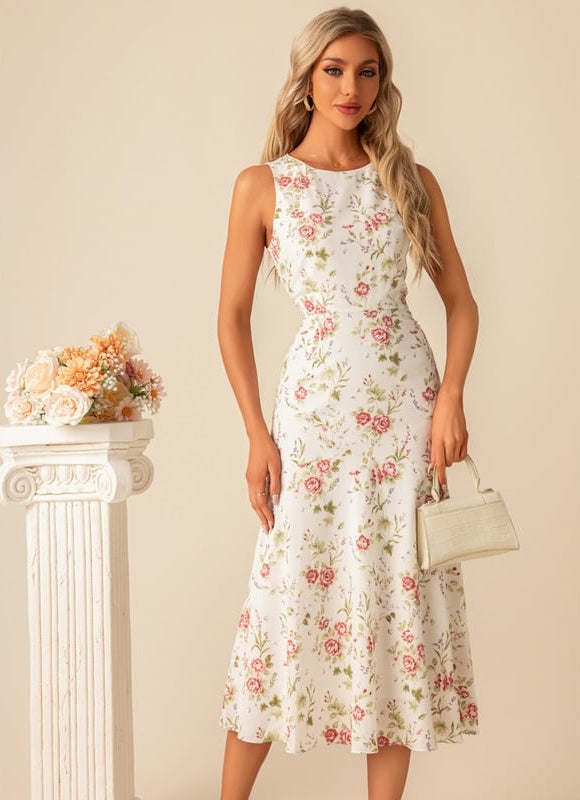 Robe Midi Florale Élégante