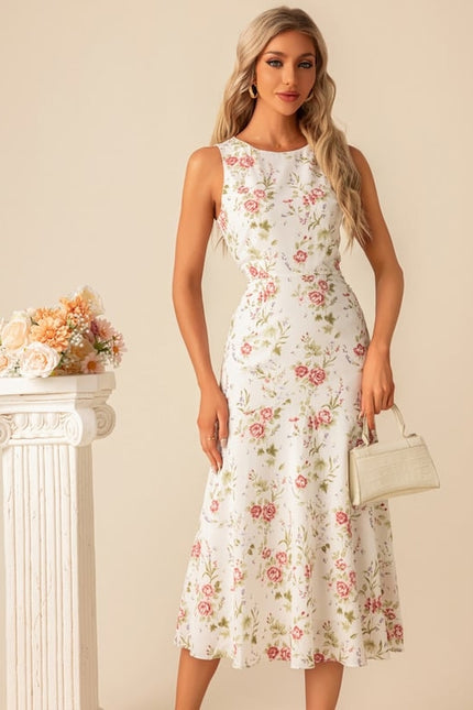 Robe Midi Fleurie Élégante