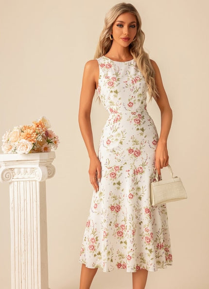 Robe Midi Fleurie Élégante