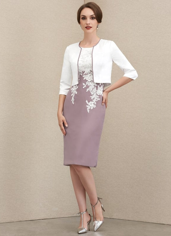 Robe Midi Violet Élégant - gallery 5