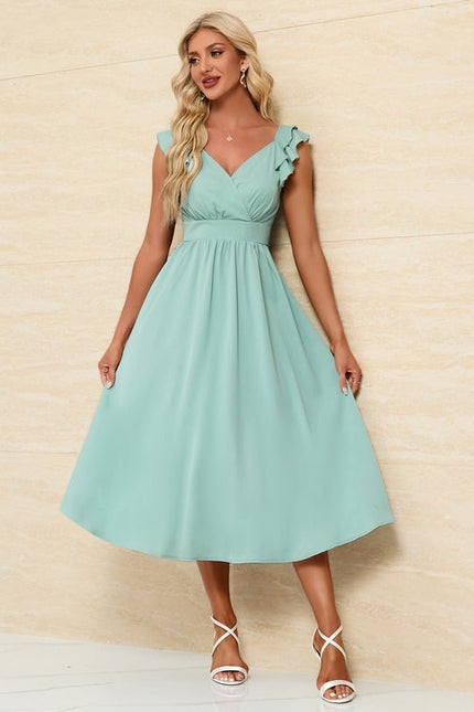 Robe Midi Manches Bouffantes - gallery 2