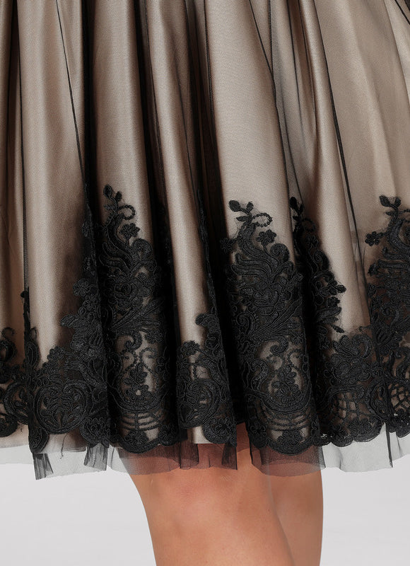 Robe Midi Éclat Noir Satiné - gallery 6