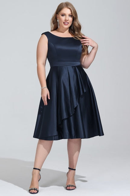 Robe Midi Navy Élégance - gallery 8