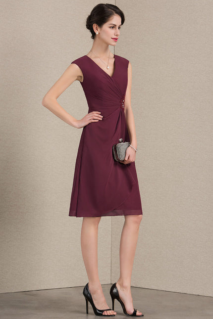 Robe Midi Chiffon Bourgogne - gallery 4